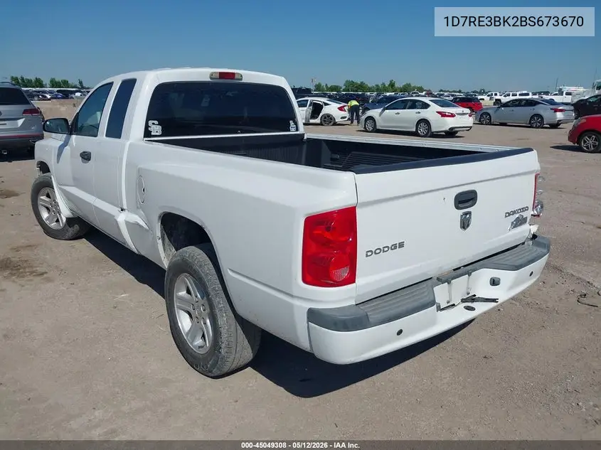 2011 Ram Dakota Bighorn/Lonestar VIN: 1D7RE3BK2BS673670 Lot: 45049308