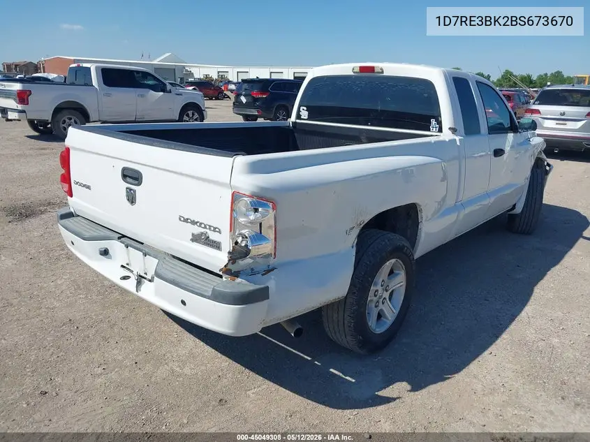 2011 Ram Dakota Bighorn/Lonestar VIN: 1D7RE3BK2BS673670 Lot: 45049308