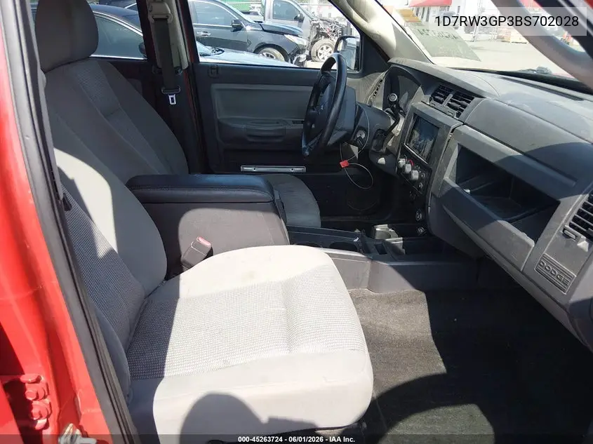 2011 Ram Dakota Bighorn/Lonestar VIN: 1D7RW3GP3BS702028 Lot: 45263724