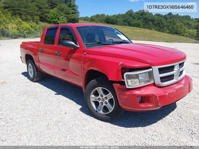 2011 Ram Dakota Bighorn/Lonestar VIN: 1D7RE3GK9BS646460 Lot: 45270009