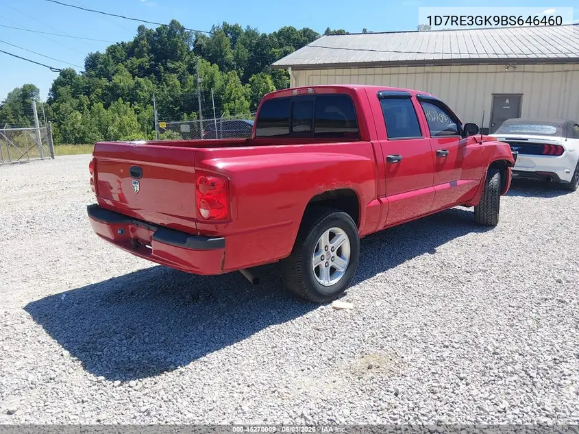 2011 Ram Dakota Bighorn/Lonestar VIN: 1D7RE3GK9BS646460 Lot: 45270009