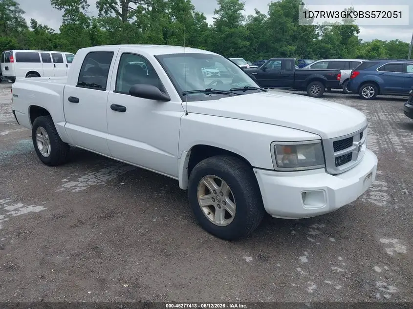 2011 Ram Dakota Bighorn/Lonestar VIN: 1D7RW3GK9BS572051 Lot: 45277413