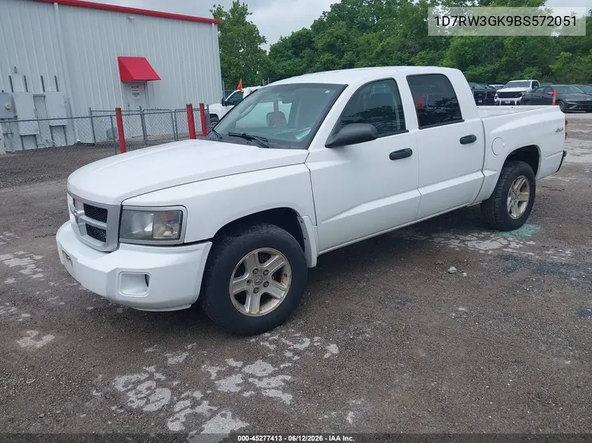 2011 Ram Dakota Bighorn/Lonestar VIN: 1D7RW3GK9BS572051 Lot: 45277413