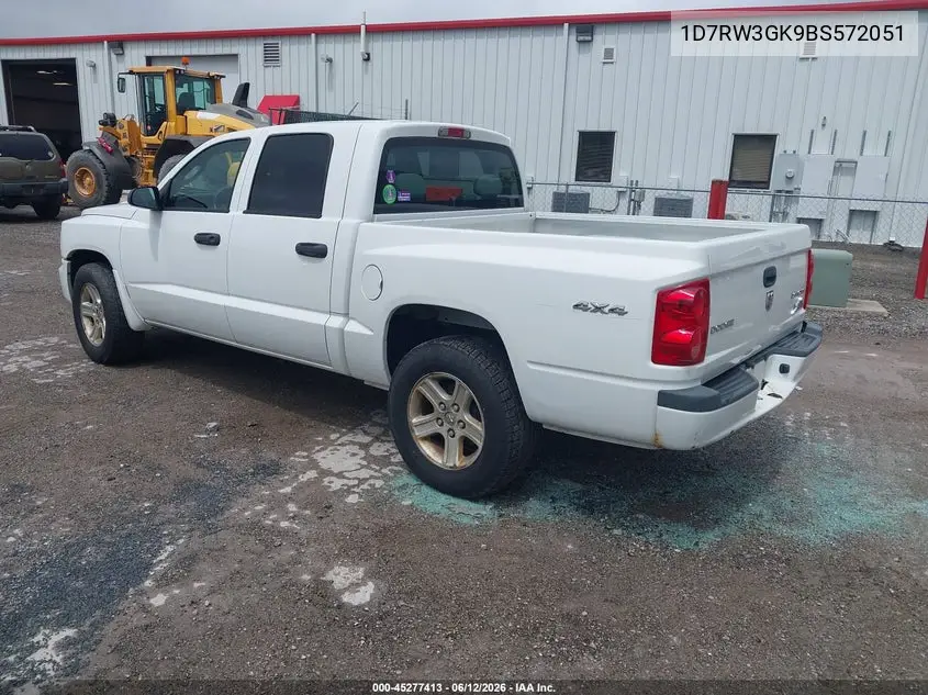 2011 Ram Dakota Bighorn/Lonestar VIN: 1D7RW3GK9BS572051 Lot: 45277413