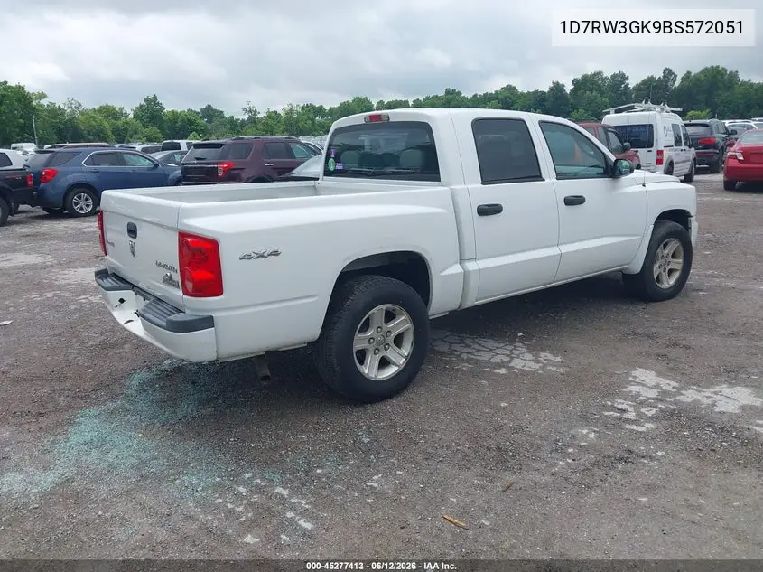 2011 Ram Dakota Bighorn/Lonestar VIN: 1D7RW3GK9BS572051 Lot: 45277413