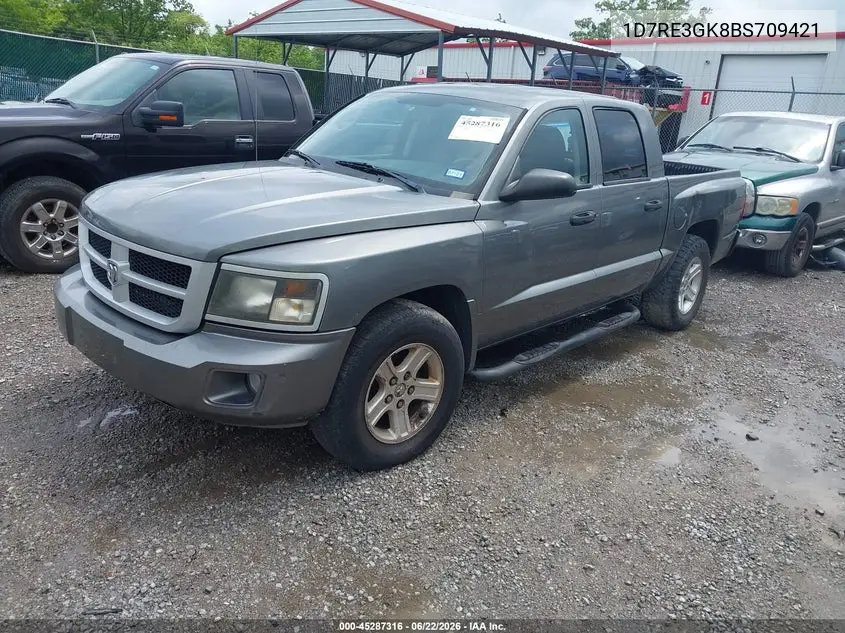 2011 Ram Dakota Bighorn/Lonestar VIN: 1D7RE3GK8BS709421 Lot: 45287316