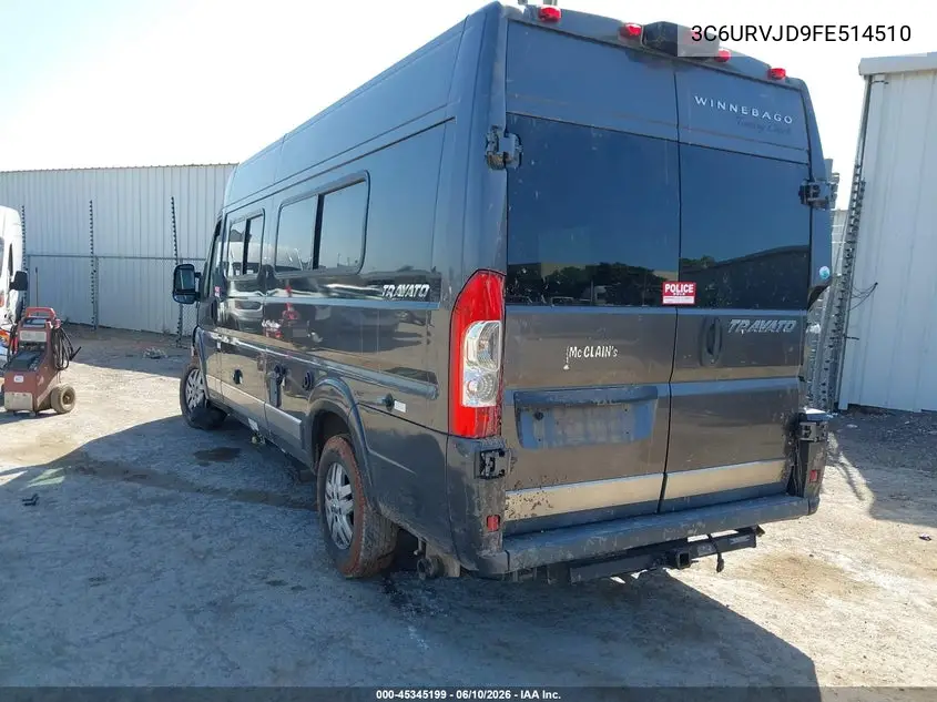 2015 Ram Promaster 3500 High Roof VIN: 3C6URVJD9FE514510 Lot: 45345199
