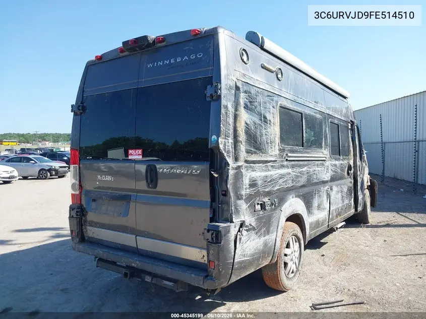 2015 Ram Promaster 3500 High Roof VIN: 3C6URVJD9FE514510 Lot: 45345199