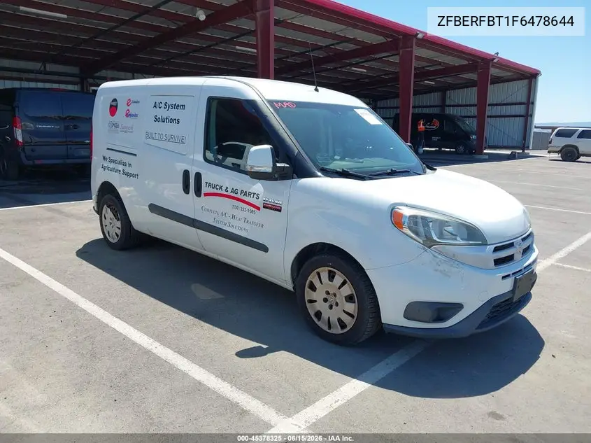 2015 Ram Promaster City Slt VIN: ZFBERFBT1F6A78644 Lot: 45378325