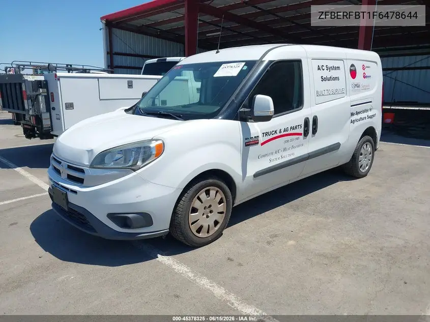 2015 Ram Promaster City Slt VIN: ZFBERFBT1F6A78644 Lot: 45378325