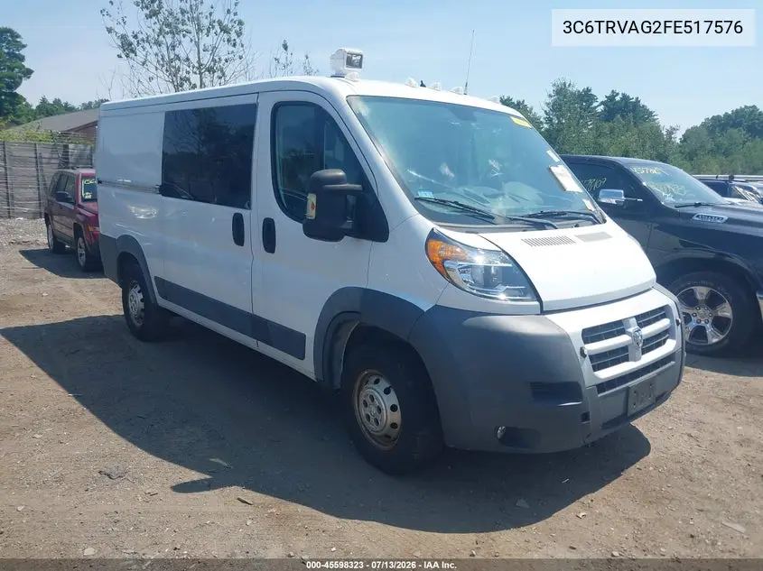 2015 Ram Promaster 1500 Low Roof VIN: 3C6TRVAG2FE517576 Lot: 45598323
