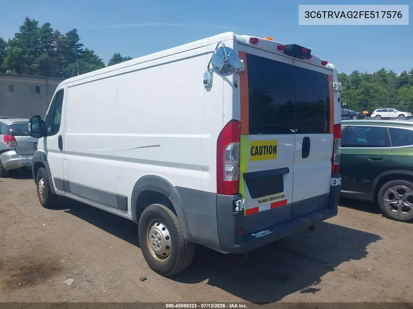 2015 Ram Promaster 1500 Low Roof VIN: 3C6TRVAG2FE517576 Lot: 45598323