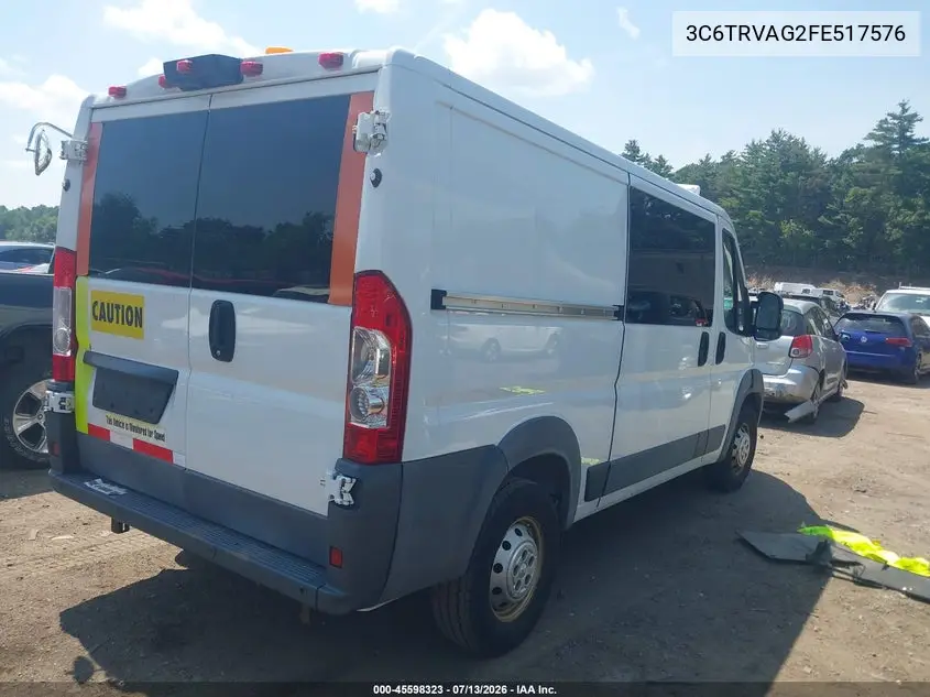 2015 Ram Promaster 1500 Low Roof VIN: 3C6TRVAG2FE517576 Lot: 45598323