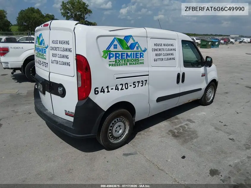 2016 Ram Promaster City Tradesman VIN: ZFBERFAT6G6C49990 Lot: 45663675