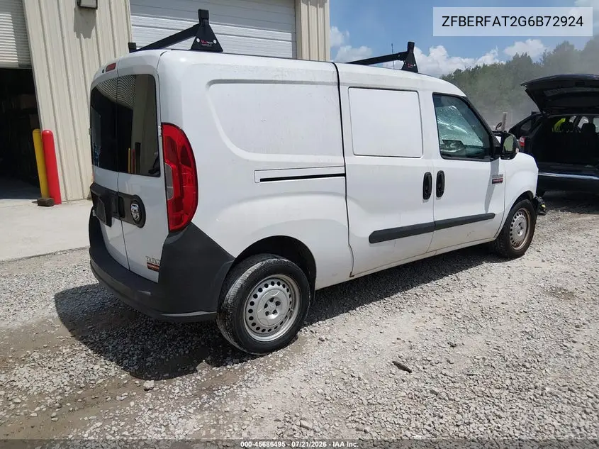 2016 Ram Promaster City Tradesman VIN: ZFBERFAT2G6B72924 Lot: 45686495