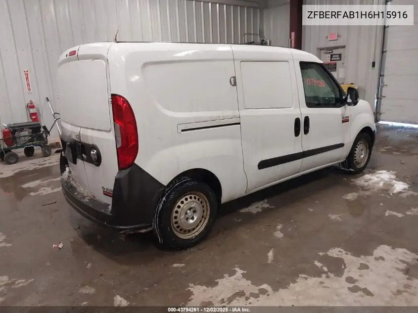 ZFBERFAB1H6H15916 2017 Ram Promaster City Tradesman