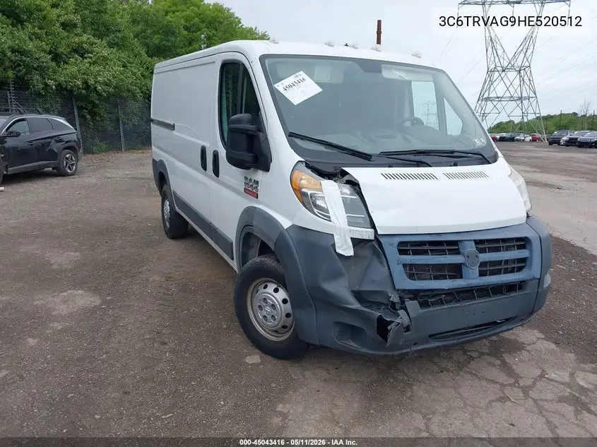 3C6TRVAG9HE520512 2017 Ram Promaster 1500 Low Roof 136 Wb
