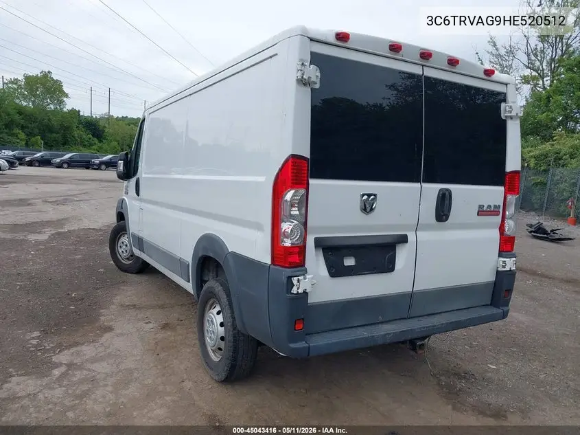 3C6TRVAG9HE520512 2017 Ram Promaster 1500 Low Roof 136 Wb