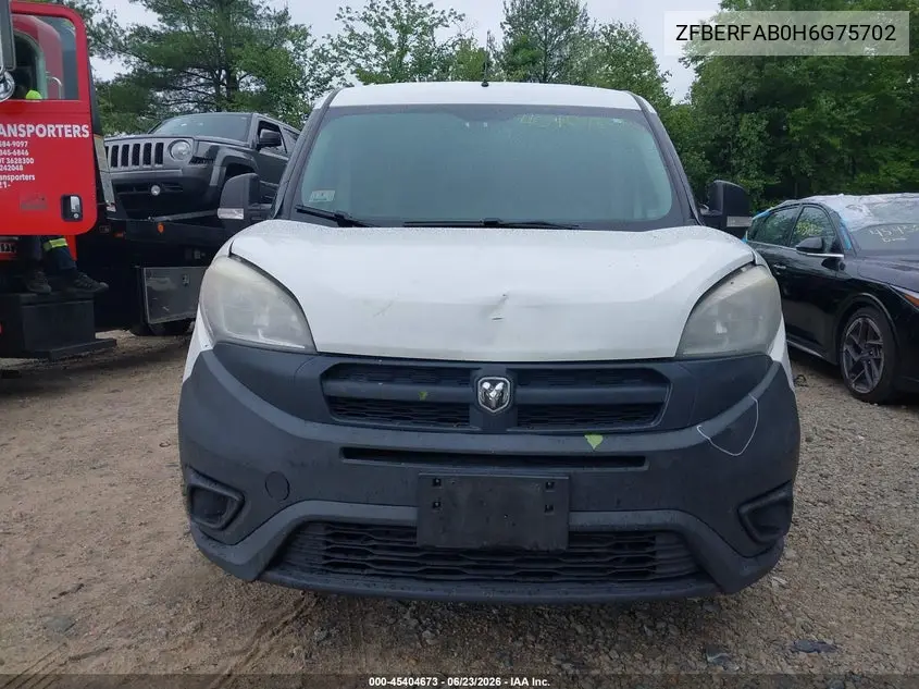 2017 Ram Promaster City Tradesman VIN: ZFBERFAB0H6G75702 Lot: 45404673