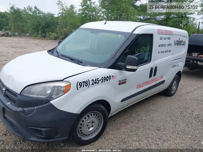 2017 Ram Promaster City Tradesman VIN: ZFBERFAB0H6G75702 Lot: 45404673