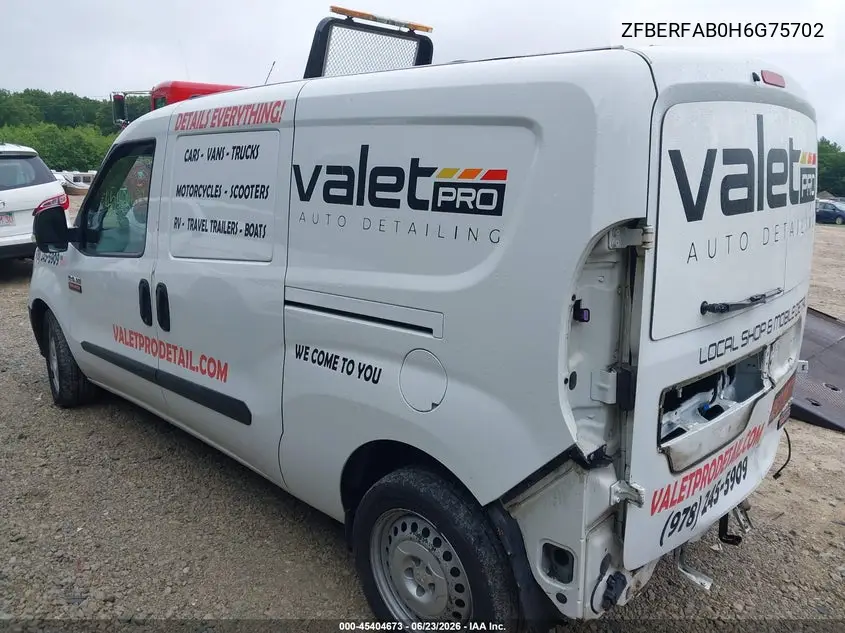 2017 Ram Promaster City Tradesman VIN: ZFBERFAB0H6G75702 Lot: 45404673
