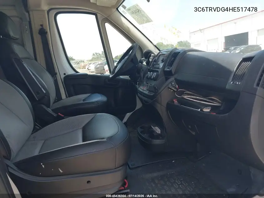 2017 Ram Promaster 2500 High Roof 159 Wb VIN: 3C6TRVDG4HE517478 Lot: 45436304