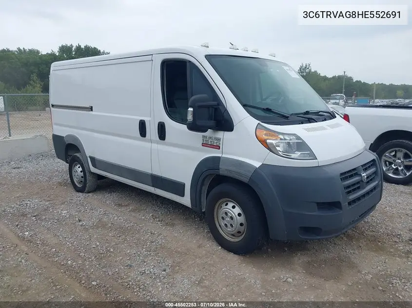 2017 Ram Promaster 1500 Low Roof 136 Wb VIN: 3C6TRVAG8HE552691 Lot: 45502253