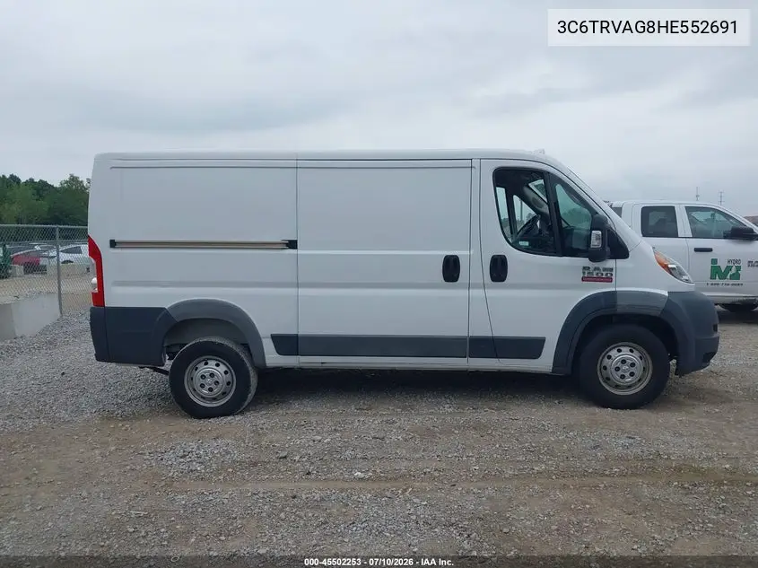 2017 Ram Promaster 1500 Low Roof 136 Wb VIN: 3C6TRVAG8HE552691 Lot: 45502253
