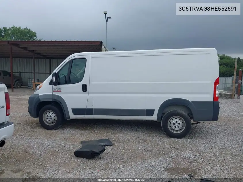 2017 Ram Promaster 1500 Low Roof 136 Wb VIN: 3C6TRVAG8HE552691 Lot: 45502253