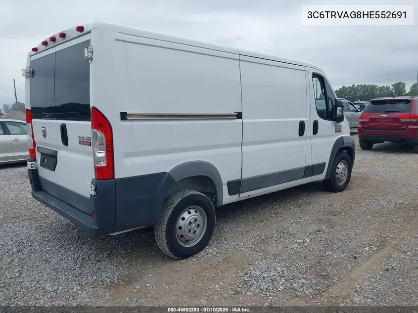 2017 Ram Promaster 1500 Low Roof 136 Wb VIN: 3C6TRVAG8HE552691 Lot: 45502253