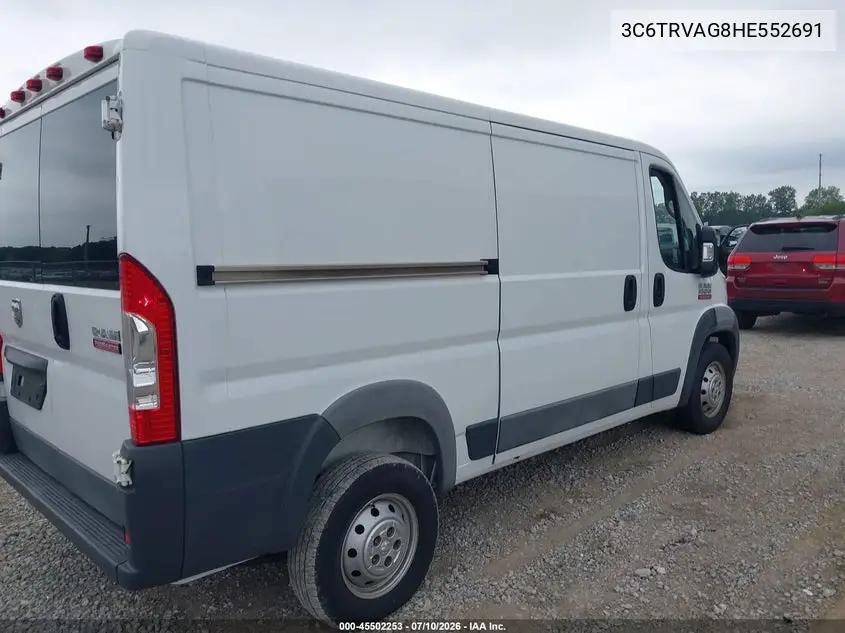 2017 Ram Promaster 1500 Low Roof 136 Wb VIN: 3C6TRVAG8HE552691 Lot: 45502253