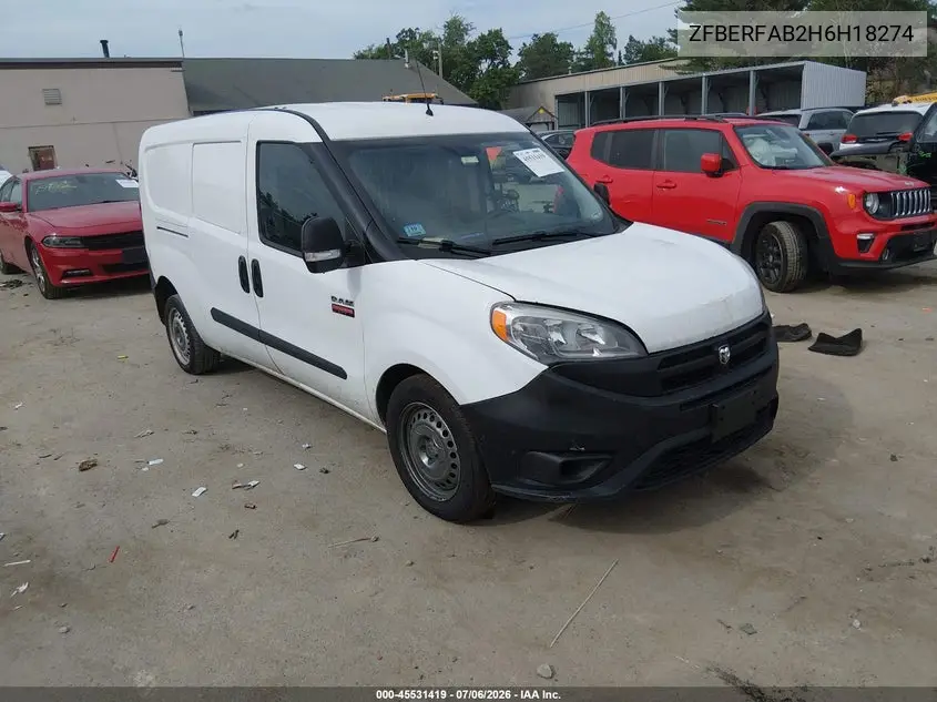 2017 Ram Promaster City Tradesman VIN: ZFBERFAB2H6H18274 Lot: 45531419