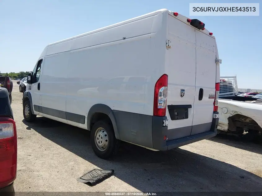 2017 Ram Promaster 3500 Cargo Van High Roof 159 Wb Ext VIN: 3C6URVJGXHE543513 Lot: 45548337