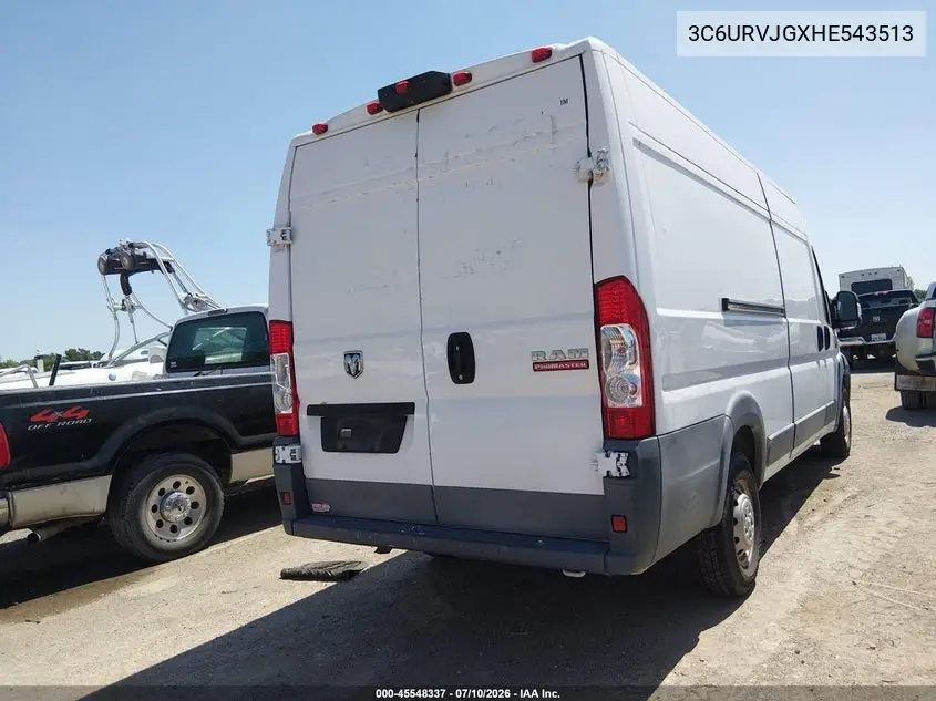 2017 Ram Promaster 3500 Cargo Van High Roof 159 Wb Ext VIN: 3C6URVJGXHE543513 Lot: 45548337