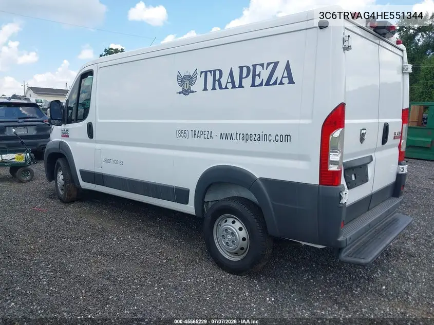2017 Ram Promaster 1500 Low Roof 136 Wb VIN: 3C6TRVAG4HE551344 Lot: 45565229
