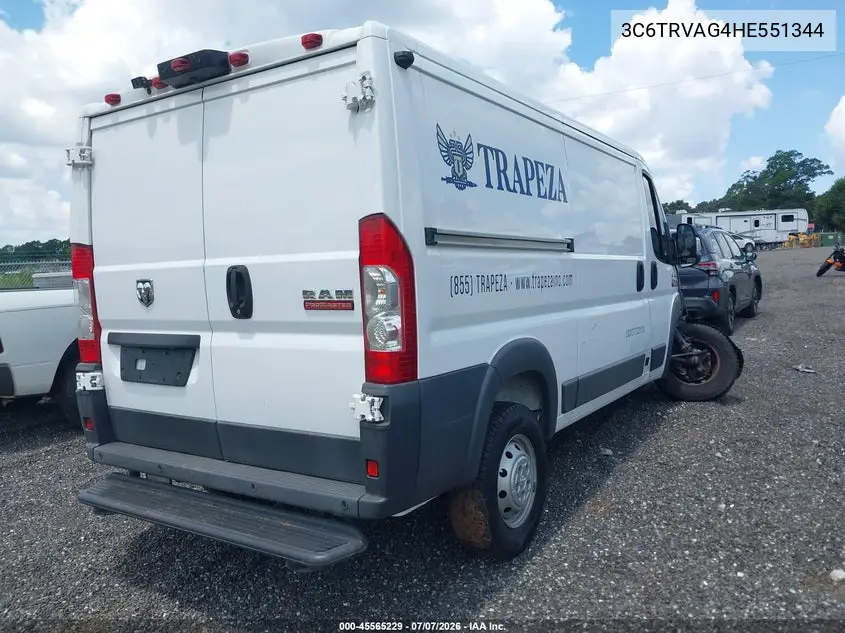 2017 Ram Promaster 1500 Low Roof 136 Wb VIN: 3C6TRVAG4HE551344 Lot: 45565229