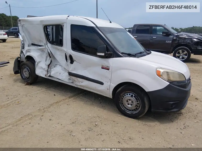 2017 Ram Promaster City Tradesman VIN: ZFBERFAB2H6F48014 Lot: 45604273