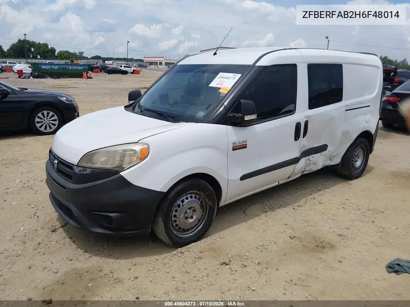 2017 Ram Promaster City Tradesman VIN: ZFBERFAB2H6F48014 Lot: 45604273