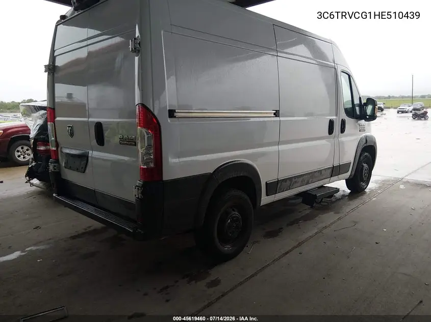 2017 Ram Promaster 2500 High Roof 136 Wb VIN: 3C6TRVCG1HE510439 Lot: 45619460