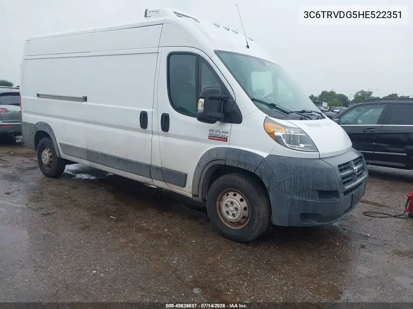 2017 Ram Promaster 2500 High Roof 159 Wb VIN: 3C6TRVDG5HE522351 Lot: 45636637