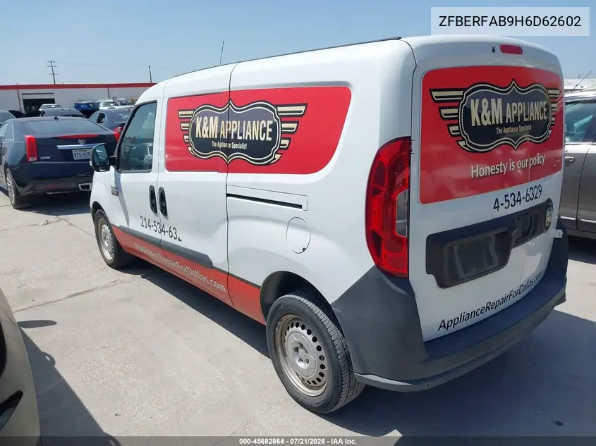 2017 Ram Promaster City Tradesman VIN: ZFBERFAB9H6D62602 Lot: 45682864