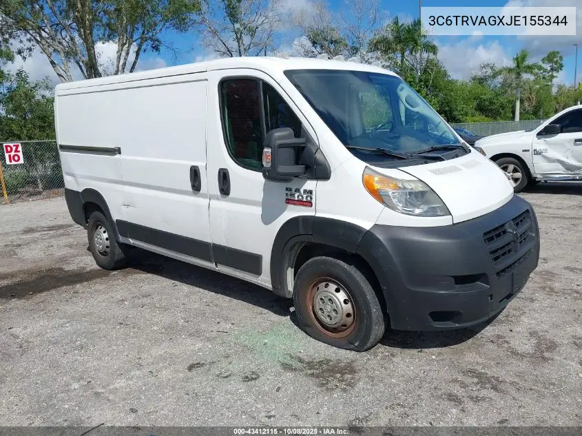 3C6TRVAGXJE155344 2018 Ram Promaster 1500 Low Roof 136 Wb