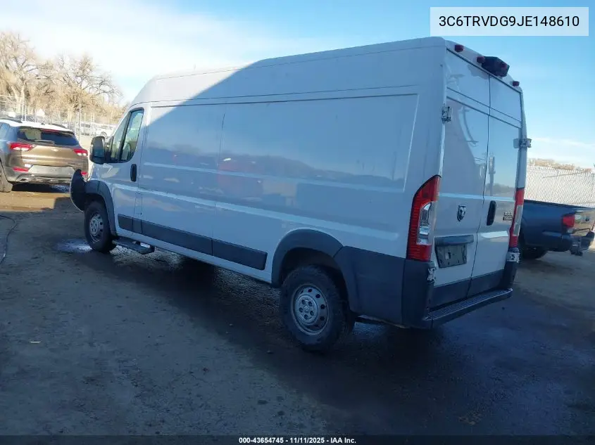 3C6TRVDG9JE148610 2018 Ram Promaster 2500 High Roof 159 Wb