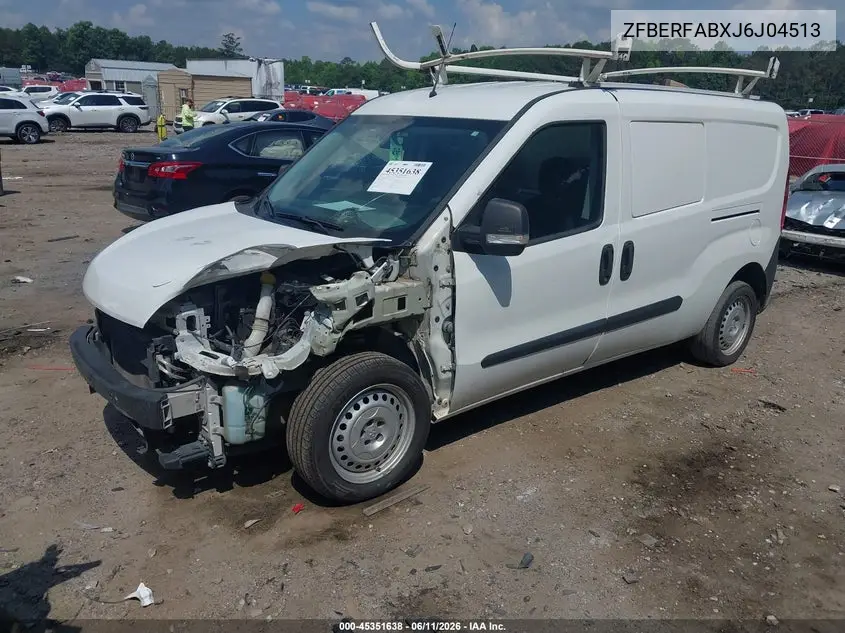 2018 Ram Promaster City Tradesman VIN: ZFBERFABXJ6J04513 Lot: 45351638