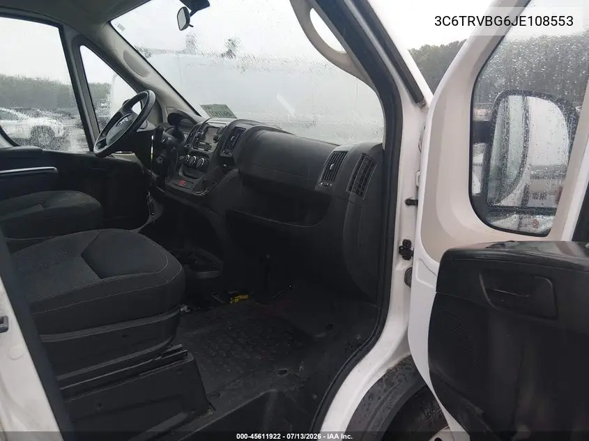2018 Ram Promaster 1500 High Roof 136 Wb VIN: 3C6TRVBG6JE108553 Lot: 45611922