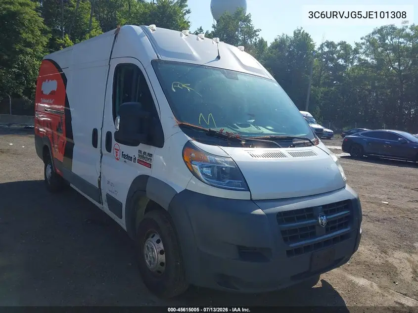 2018 Ram Promaster 3500 Cargo Van High Roof 159 Wb Ext VIN: 3C6URVJG5JE101308 Lot: 45615005