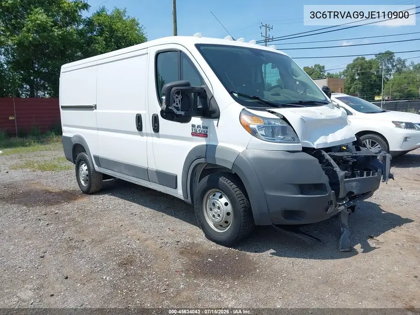 2018 Ram Promaster 1500 Low Roof 136 Wb VIN: 3C6TRVAG9JE110900 Lot: 45634043
