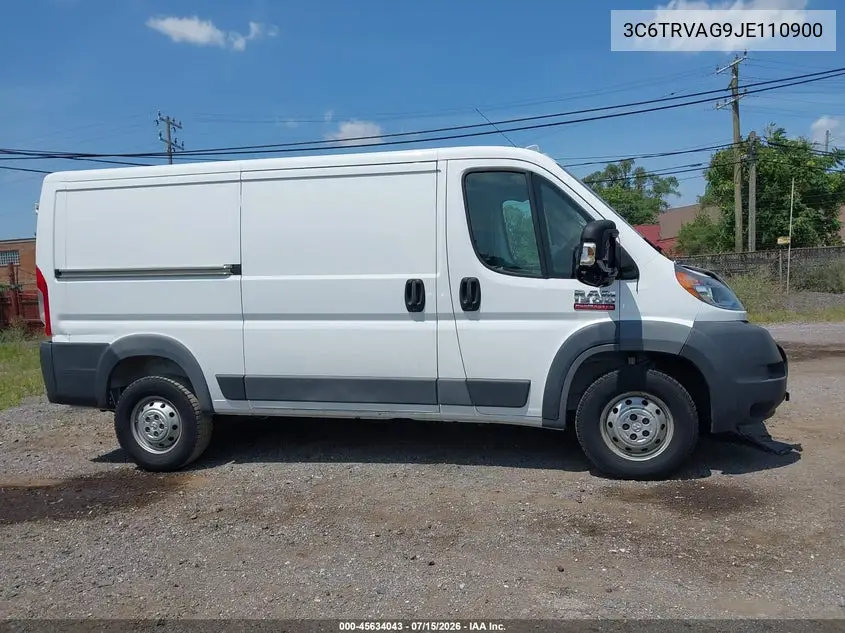 2018 Ram Promaster 1500 Low Roof 136 Wb VIN: 3C6TRVAG9JE110900 Lot: 45634043