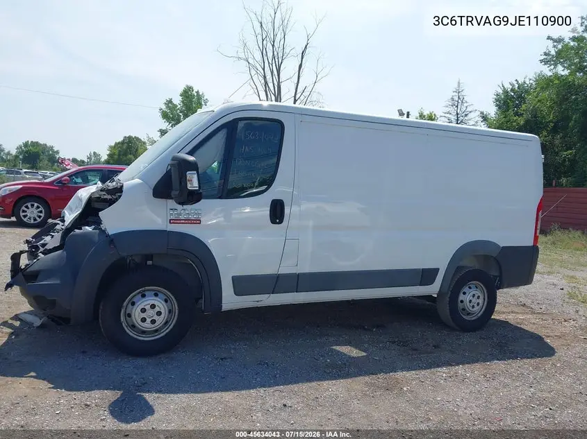 2018 Ram Promaster 1500 Low Roof 136 Wb VIN: 3C6TRVAG9JE110900 Lot: 45634043