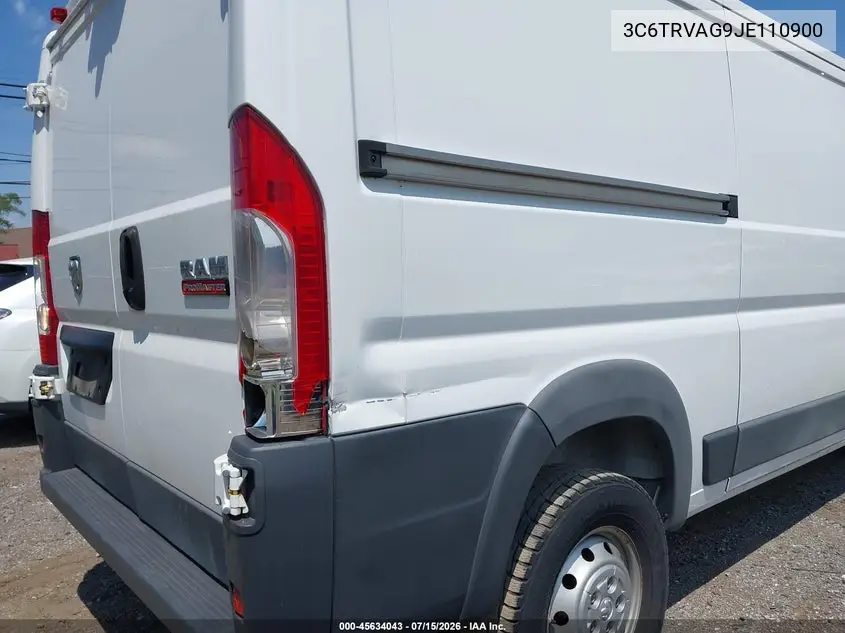 2018 Ram Promaster 1500 Low Roof 136 Wb VIN: 3C6TRVAG9JE110900 Lot: 45634043